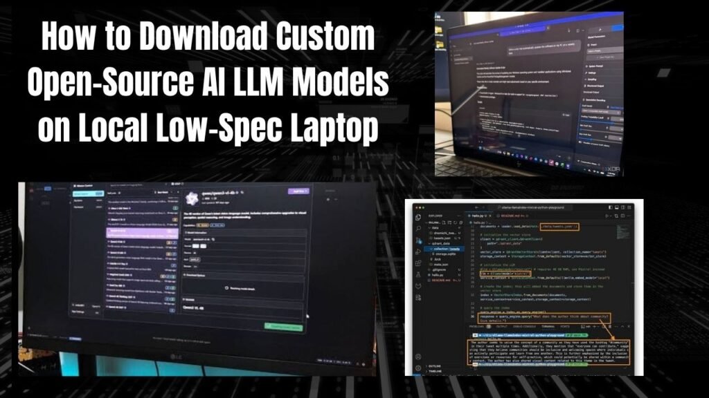 How to Download Custom Open-Source AI LLM Models on Local Low-Spec Laptop