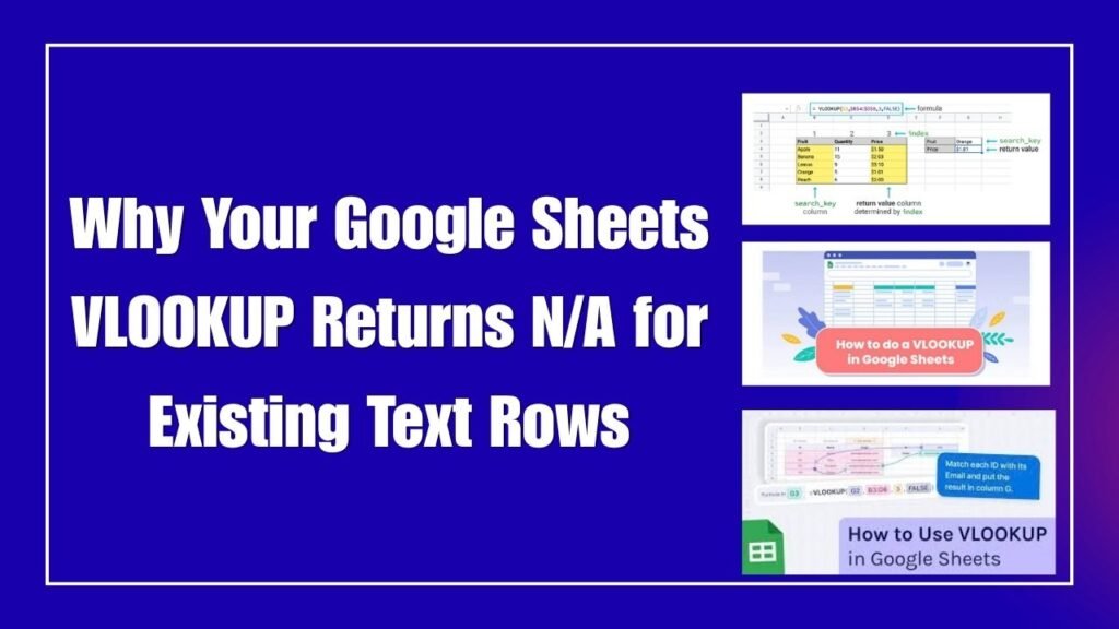 Google Sheets VLOOKUP