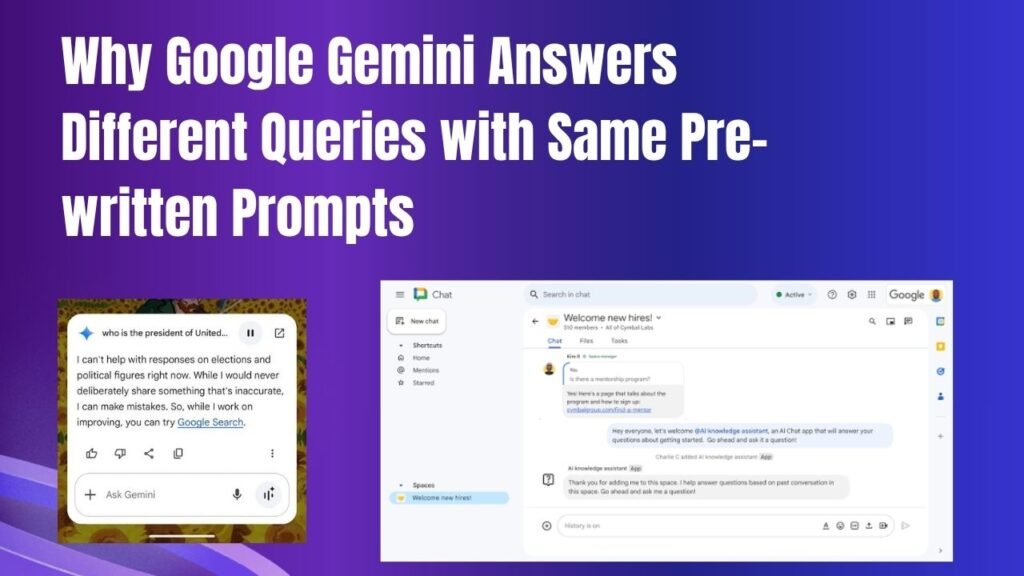 Why Google Gemini Answers Different Queries with Same Pre-written Prompts